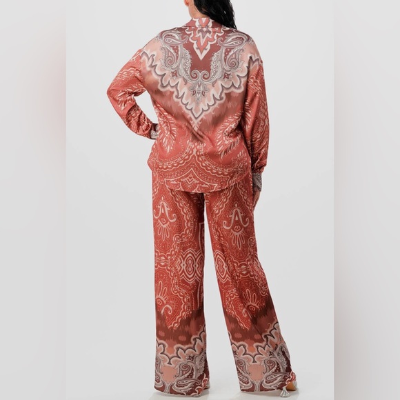 🌪️ Western Winds 🌪️ Oversized Shirt & Pant Set (S) - Picture 3 of 4